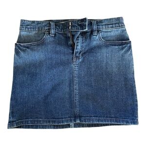 Y2K GAP Jeans Dark Blue Denim Mini Skirt